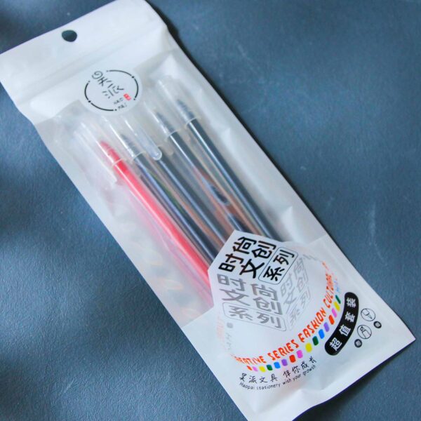 Red and black Gel Pens (5-pack)