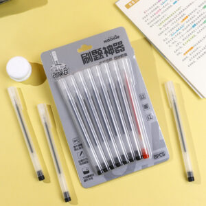 41_3110800137_XX-8862八支刷题中性笔 (黑+红) Gel pens (black + red)